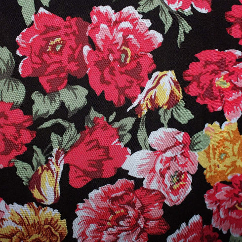 BLACK & FLOWER SHIRT DRESS