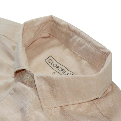 CAMISA BEIGE MANGA CORTA.