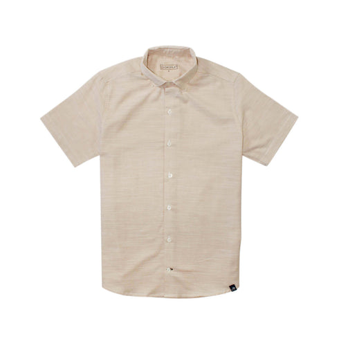 CAMISA BEIGE MANGA CORTA.