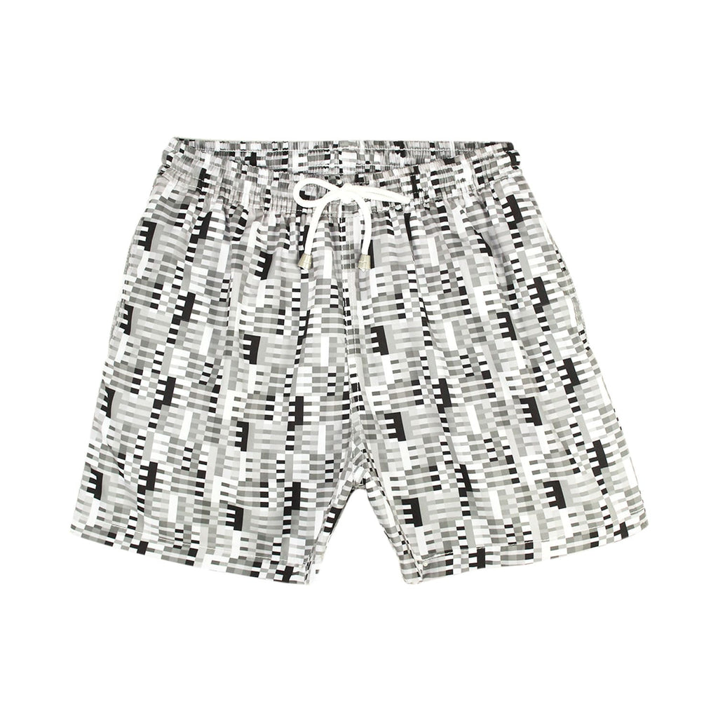 Traje de Baño Hombre | Squares Grayscale