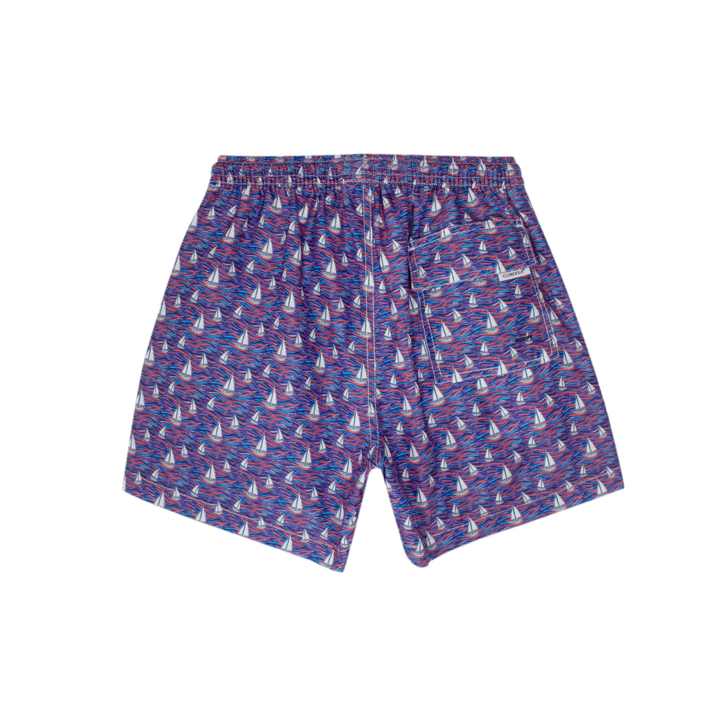 Traje de Baño Hombre | Sailboats Coral