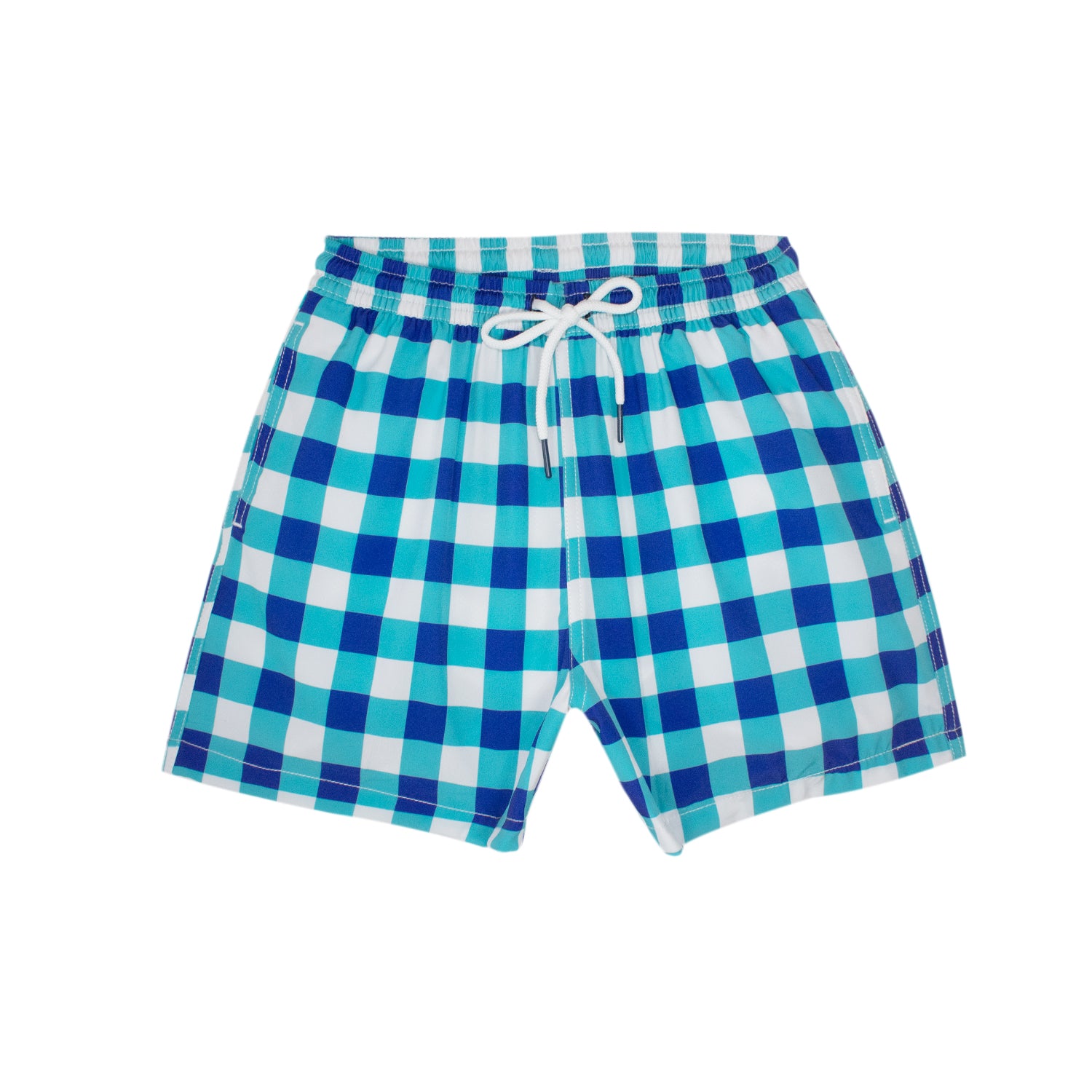 Traje de Baño Hombre | Big Squares Turquoise