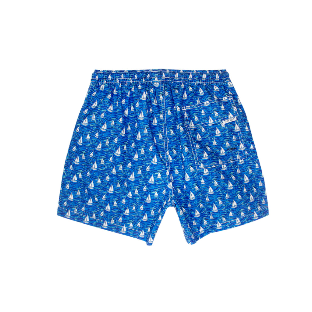 Traje de Baño Hombre | Sailboats Blue