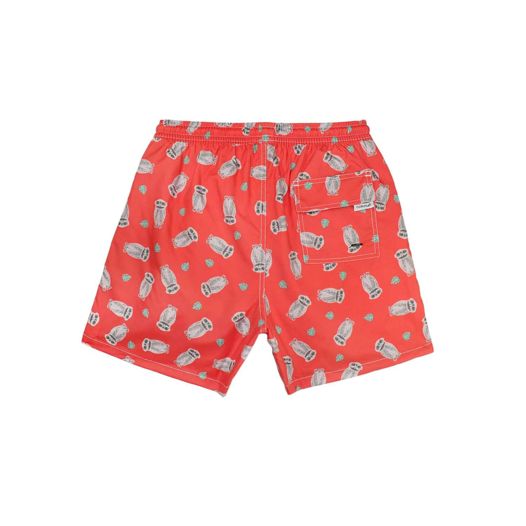 Traje de Baño Hombre | Tropical Owls Orange