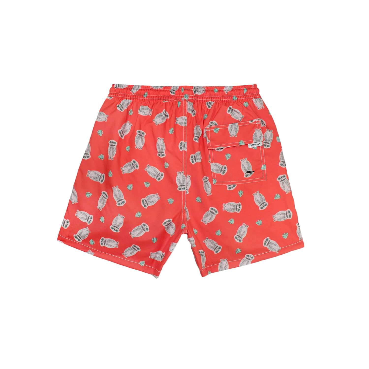 Traje de Baño Hombre | Tropical Owls Orange