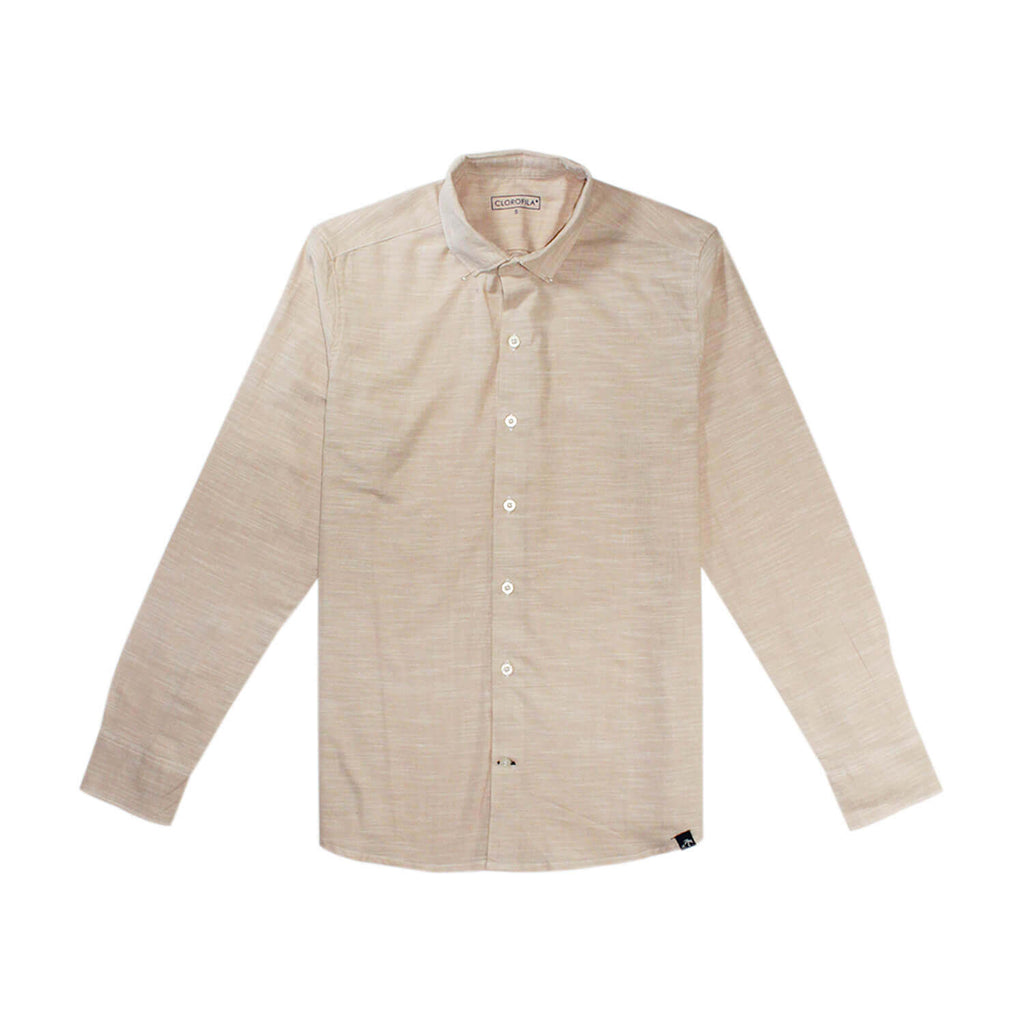 Camisa Resort Manga Larga | Beige