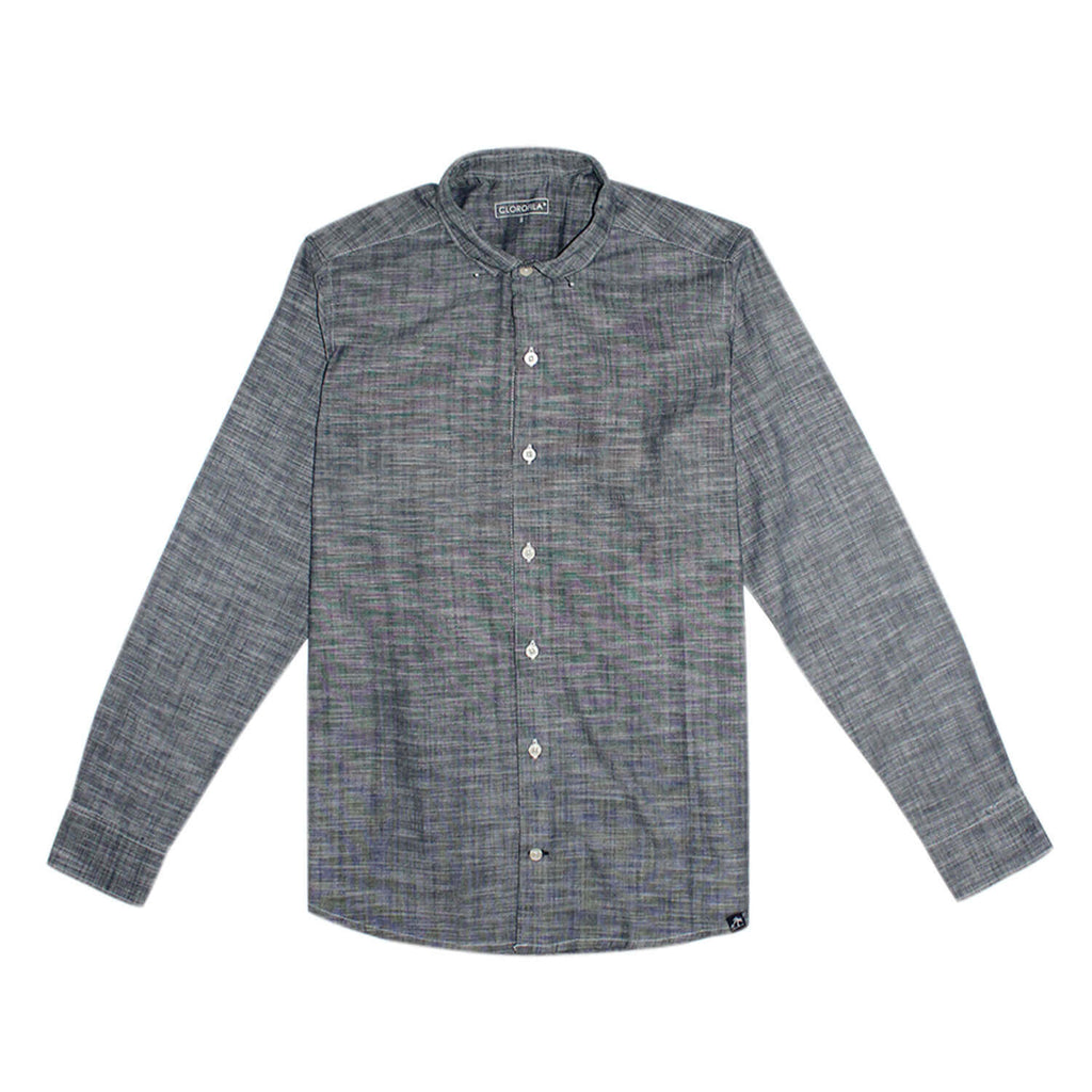 Camisa Resort Manga Larga | Azul Marino